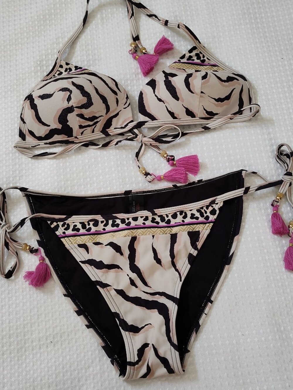 New Look, Bikini Set, Tassels Fringe, (UK14 EU42)